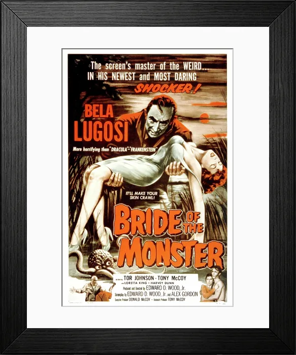 Framed Print : BRIDE OF THE MONSTER, Bela Lugosi, 1955 Framed Print : BRIDE OF THE MONSTER, Bela Lugosi, 1955