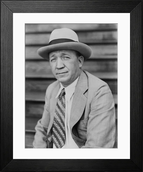 Framed Print : Knute Rockne (1888-1931), head football coach of the University of Notre Dame from 1918 to 1930. Pat O'Brien portrayed Rockne in the 1940 film, KNUTE ROCKNE, ALL AMERICAN. Ca