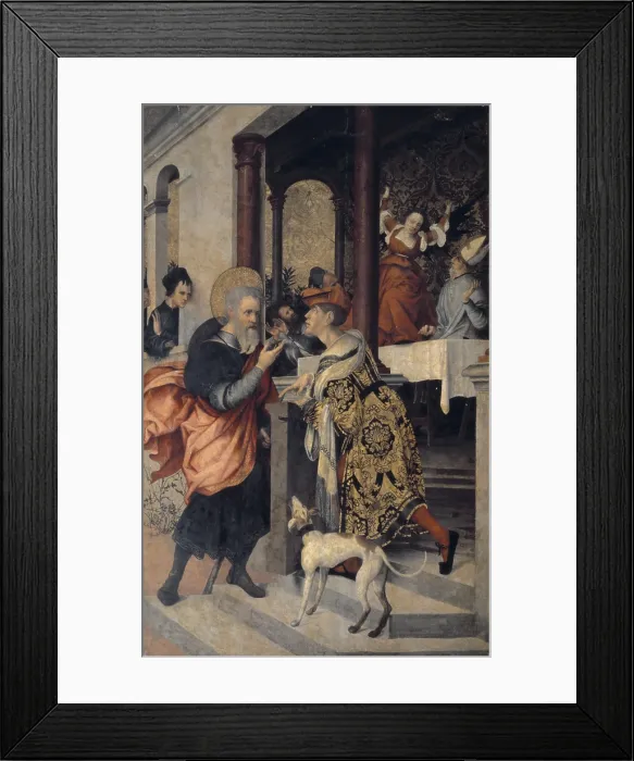 Framed Print : SAN FELIX, Master of (16th century). A scene of Saint Andrew's life. 16th century. SPAIN. Valencia. Cathedral. Miracle's chapel. Renaissance art. Oil on wood. - P
