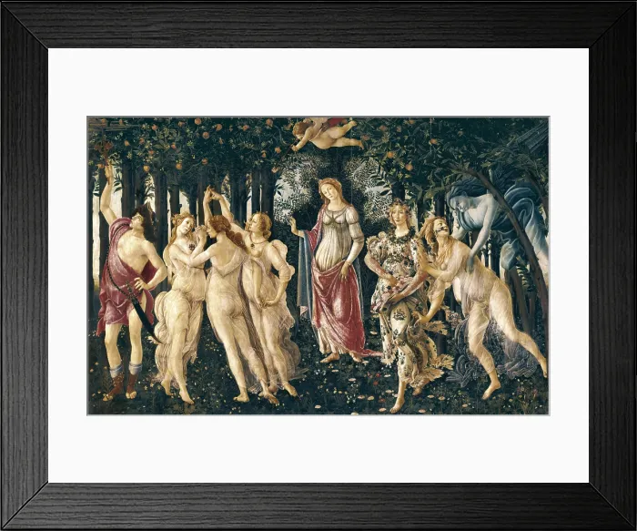 Framed Print : BOTTICELLI, Alessandro di Mariano dei Filipepi, also called Sandro (1445-1510). The Spring. ca. 1481