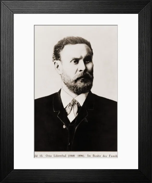 Framed Print : Otto Lilienthal (1848-1896), German 19th century aviation pioneer was the first person to make repeated successful gliding flights Framed Print : Otto Lilienthal (1848-1896), German 19th century aviation pioneer was the first person to make repeated successful gliding flights