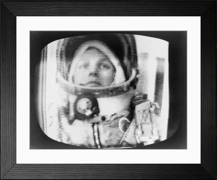 Framed Print : Valentina Vladimirovna (b.1937), during her fifth Earth orbit on June 16, 1963