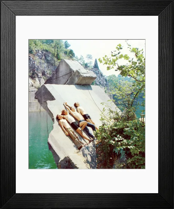 Framed Print : BREAKING AWAY, from left: Jackie Earle Haley, Dennis Christopher, Dennis Quaid, Daniel Stern, 1979, TM & Copyright 20th Century Fox Film Corp. / courtesy Everett Collection
