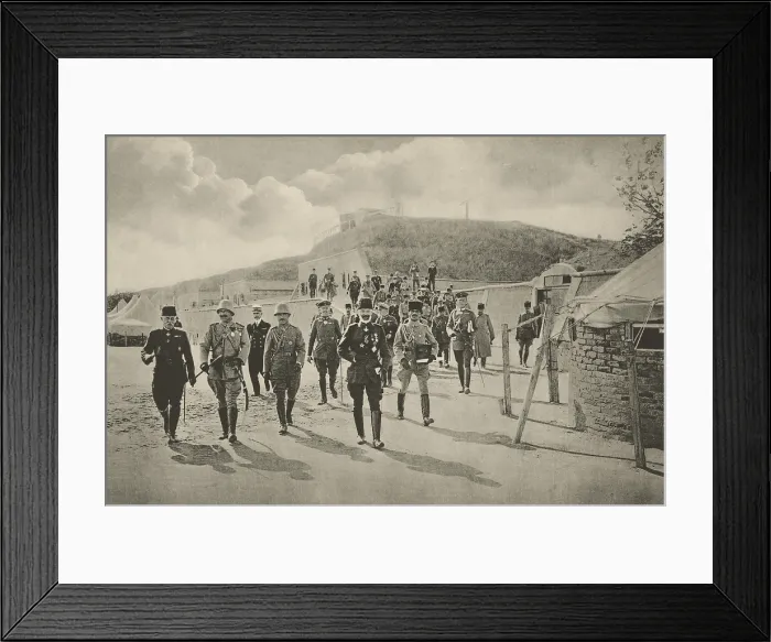 Framed Print : Kaiser Wilhelm II visiting the Dardanelles fortifications in 1915. Kaiser, 2nd from left, walks with generals of his Turkish allies. (BSLOC_2012_4_17) Framed Print : Kaiser Wilhelm II visiting the Dardanelles fortifications in 1915. Kaiser, 2nd from left, walks with generals of his Turkish allies. (BSLOC_2012_4_17)