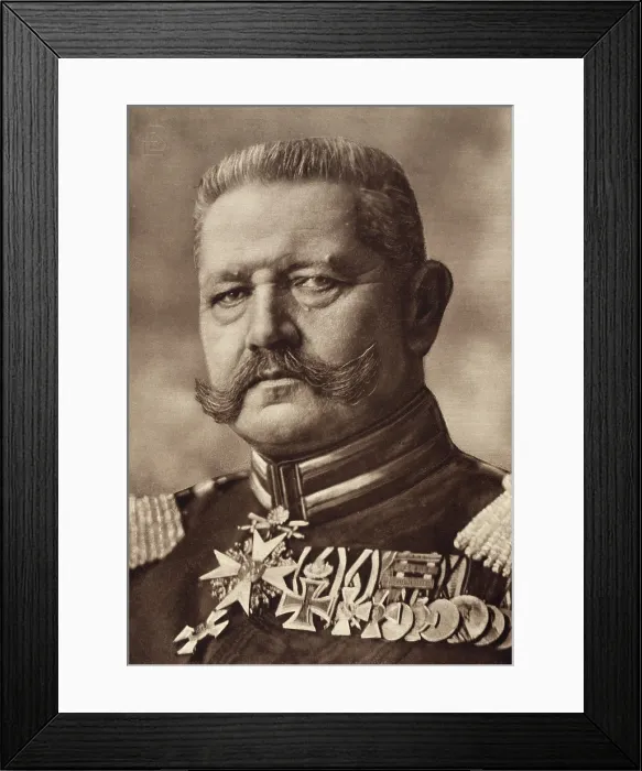 Framed Print : Field Marshall Paul von Hindenburg, Commander-in-Chief of the German armies from 1916-1918