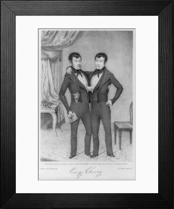 Framed Print : Chang and Eng, (1811-1874)