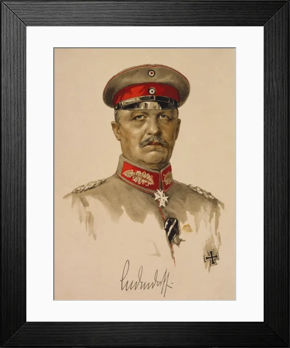 Framed Print : German General, Erich Ludendorff. The Prussian general led German victories at Tannenberg and the Masurian Lakes Framed Print : German General, Erich Ludendorff. The Prussian general led German victories at Tannenberg and the Masurian Lakes