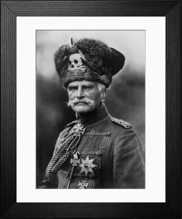 Framed Print : German General, August von MacKensen. He commanded armies on the Eastern Front and the Balkans. Ca. 1914