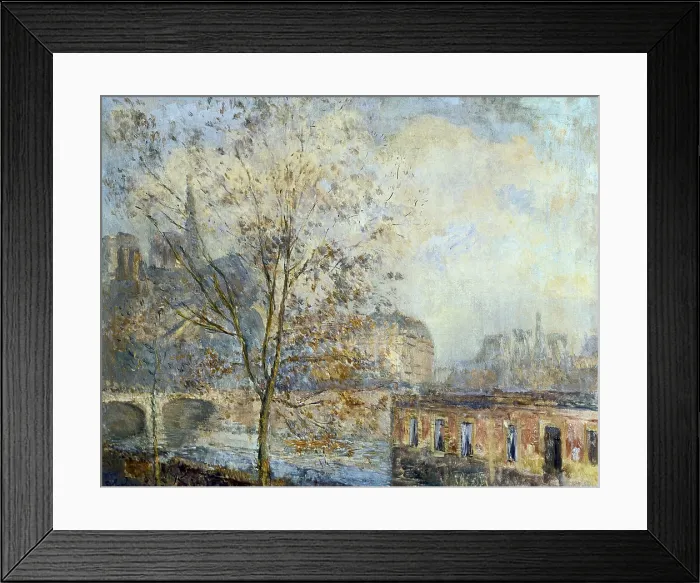 Framed Print : LEBOURG, Charles Albert (1849-1928). Apse from Notre Dame in Paris. beg. 20th c. Impressionism. Oil on canvas. FRANCE. Rouen. Fine Arts Museum