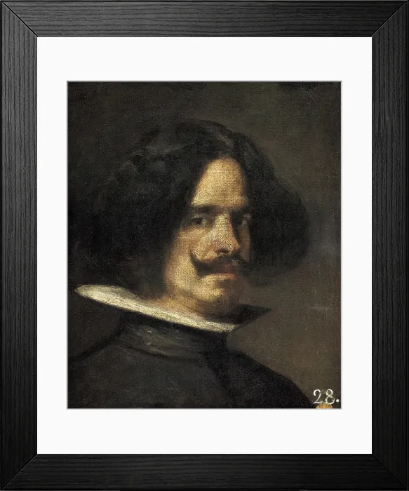 Framed Print : VELAZQUEZ, Diego Rodriguez de Silva (1599-1660). Self-portrait. ca. 1650. Baroque art. Oil on canvas. SPAIN. Valencia. San Pio V Fine Arts Museum. - P