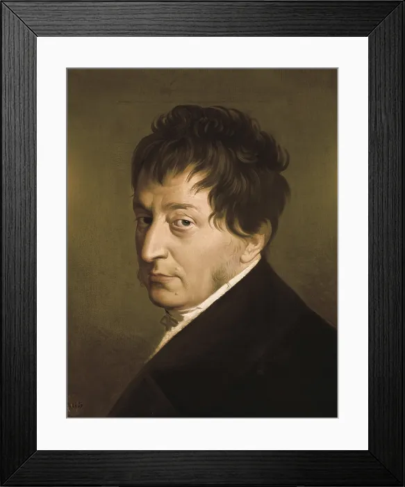 Framed Print : GONZALEZ VELAZQUEZ, Zacarias (1763-1834). Self-portrait. beg. 19th c. Romanticism. Oil on canvas. SPAIN. Madrid. St. Fernando Royal Academy Museum