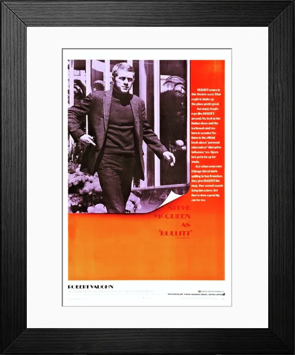 Framed Print : BULLITT, Steve McQueen, 1968 Framed Print : BULLITT, Steve McQueen, 1968