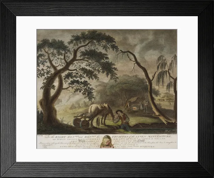 Framed Print : Irish Linen manufacture, 1782