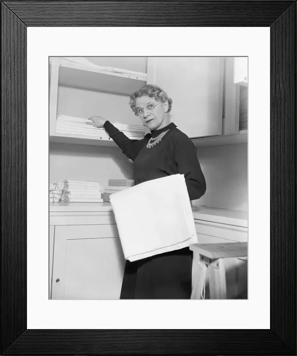 Framed Print : Henrietta Nesbitt, housekeeper for the FDR White House