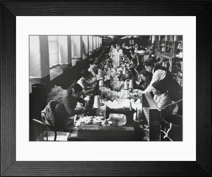 Framed Print : WPA workers at Singer power sewing machines, Dec. 1936. Photo by Lewis Hine. (BSLOC_2013_7_89) Framed Print : WPA workers at Singer power sewing machines, Dec. 1936. Photo by Lewis Hine. (BSLOC_2013_7_89)