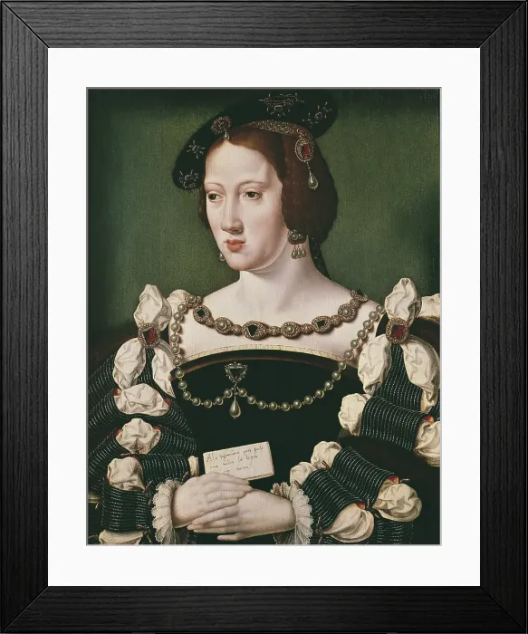 Framed Print : ELEANOR of Austria (1498-1558). Queen of Portugal (1519-1521) and France (1530-1547) married to Manuel I and Francis I. Renaissance art. Painting. FRANCE. Chantilly