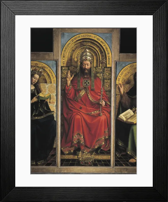 Framed Print : EYCK, Jan van (1390-1441); EYCK, Hubert van (1370-1426). The Ghent Altarpiece or Adoration of the Mystic Lamb. 1425-1432. BELGIUM. Ghent. Saint Bavo Cathedral