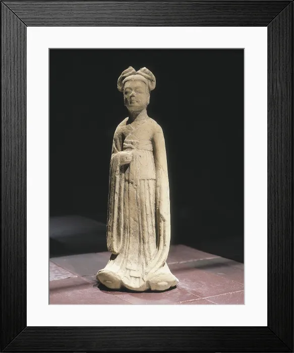 Framed Print : Woman Figure. 581 - 618. Servant. Chinese art. Sui period. Terra-cotta. CHINA. Beijing. Museum of History of China. Proc: CHINA. Wuhan. - J Framed Print : Woman Figure. 581 - 618. Servant. Chinese art. Sui period. Terra-cotta. CHINA. Beijing. Museum of History of China. Proc: CHINA. Wuhan. - J