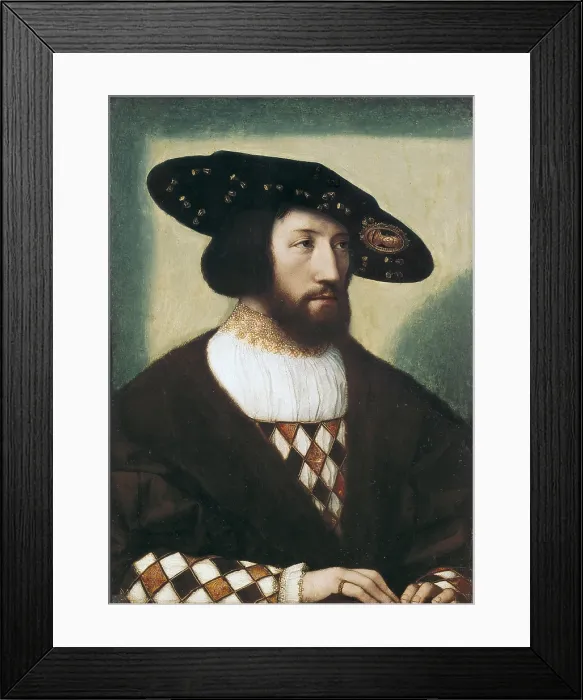 Framed Print : CHRISTIAN II (1481-1559). King of Denmark, Norway and Sweden (1513-1523). The painting was pressumably painted by him. Christian II of Denmark. First half 16th c