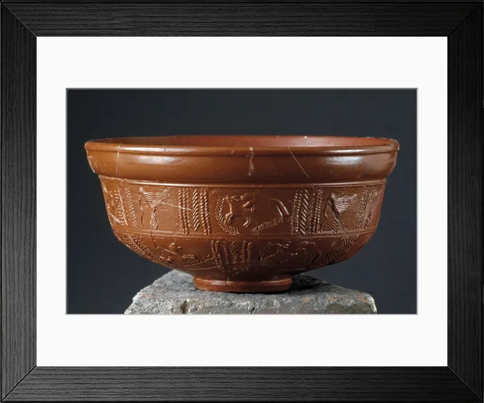 Framed Print : Vessel found in the astur-Roman city of Lancia (1st-4th centuries). Roman art. Early Empire. Ceramics. SPAIN. Leon. Museum of Leon. Proc: SPAIN. CASTILE AND LEON. Villasabariega