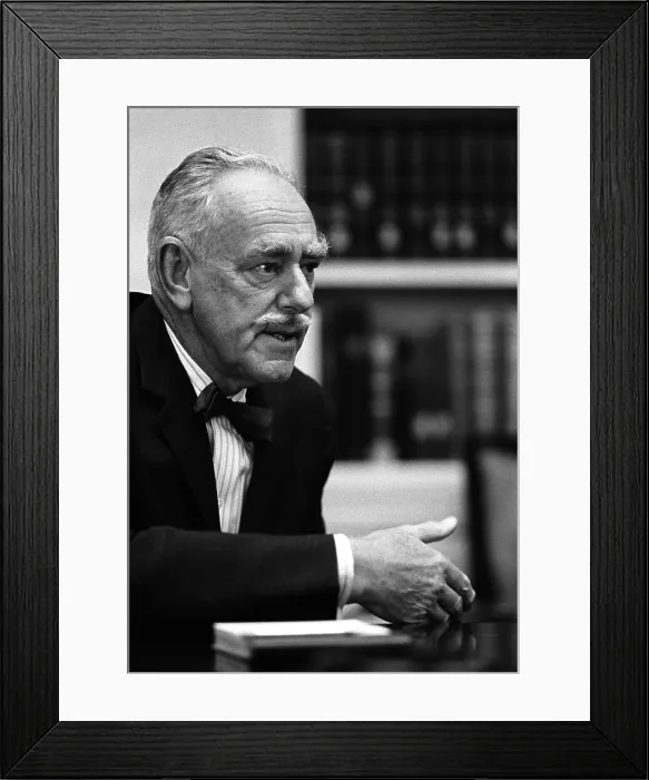 Framed Print : Dean Acheson (1893-1971), during a meeting of President Johnson's Wise Men, a group of emeritus politicians and military leaders he consulted about foreign Affairs