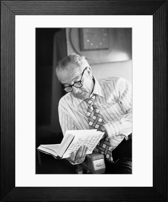 Framed Print : Former President Lyndon Johnson with his newly-published book, The Vantage Point. He was flying to Abilene, Kansas, for dedication of new wing of the Eisenhower Library