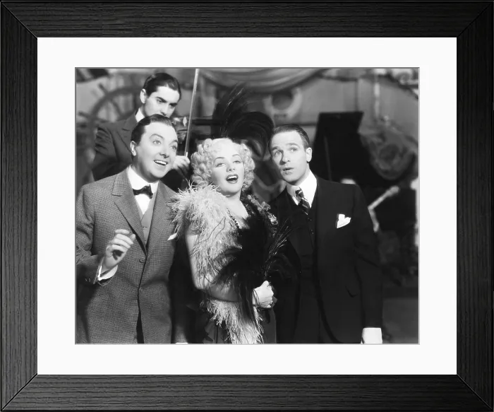 Framed Print : ALEXANDER'S RAGTIME BAND, front from left: Jack Haley, Alice Faye, Chick Chandler, Tyrone Power (rear), 1938