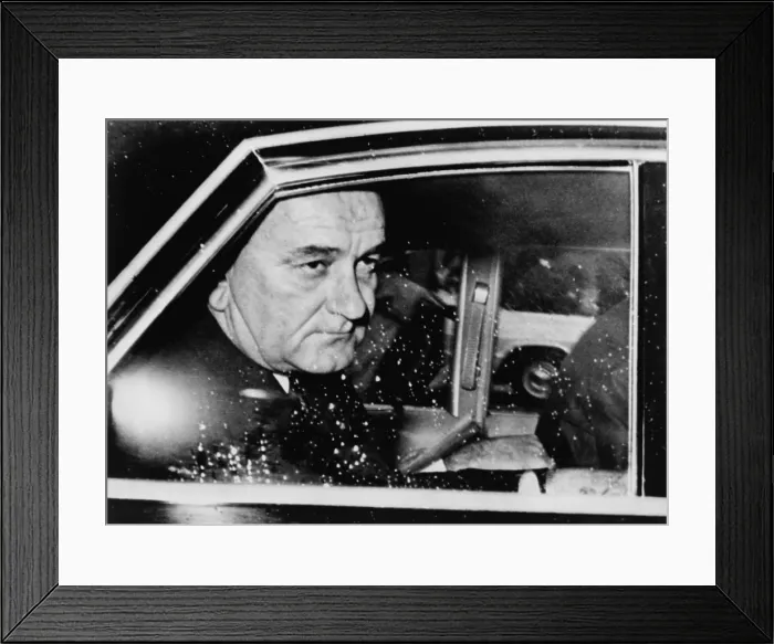 Framed Print : President Lyndon Johnson, less than 24 hours after the Kennedy assassination