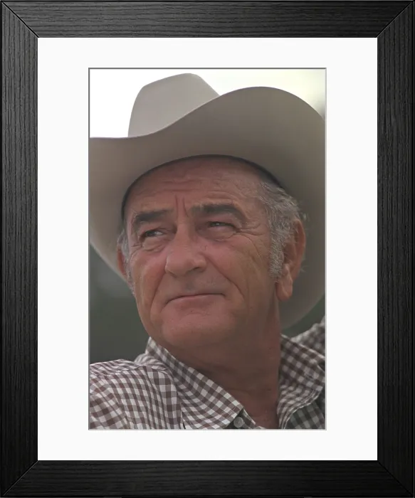 Framed Print : Former President Lyndon Johnson. LBJ Ranch, Sept. 18, 1972