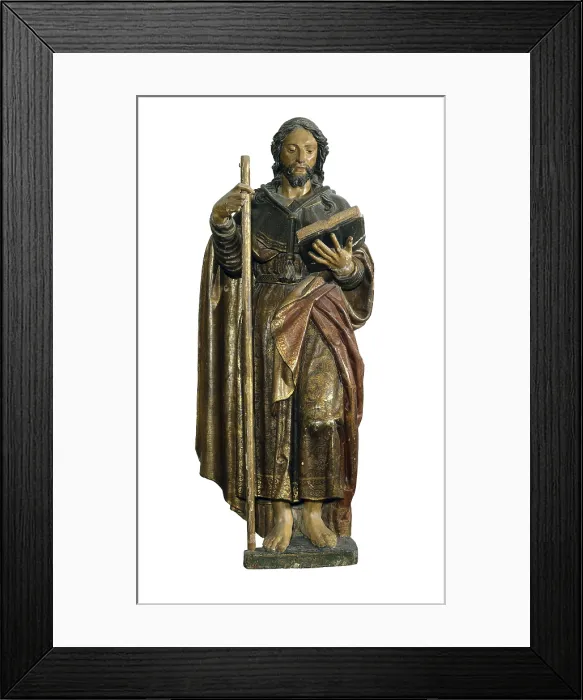 Framed Print : ROJAS, Pablo de (1549-1611). Pilgrim James. SPAIN. Granada. Cathedral. Mannerism art. Sculpture on wood. - P. Rotger / Iberfoto / Everett Collection (244494)**US SALES ONLY**