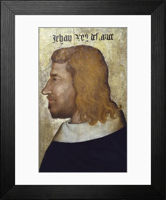Framed Print : John II the Good. c. 1355. Gothic art. Tempera. FRANCE. Versailles. National Museum of Versailles. - ADO / Iberfoto / Everett Collection (244648)**US SALES ONLY**