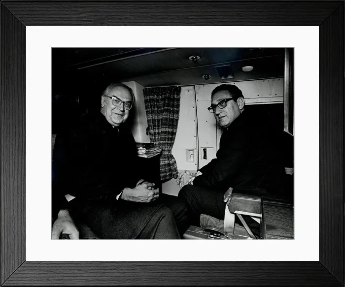 Framed Print : Secretary of State Henry Kissinger and Soviet Ambassador Anatoly Dobrynin meeting on a helicopter. Jan. 25 1974 Framed Print : Secretary of State Henry Kissinger and Soviet Ambassador Anatoly Dobrynin meeting on a helicopter. Jan. 25 1974