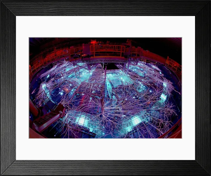 Framed Print : Sandia National Laboratory's Z machine has produced plasmas that exceed temperatures of 2 billion degrees Kelvin-hotter than the interiors of stars could eventually lead to Framed Print : Sandia National Laboratory's Z machine has produced plasmas that exceed temperatures of 2 billion degrees Kelvin-hotter than the interiors of stars could eventually lead to