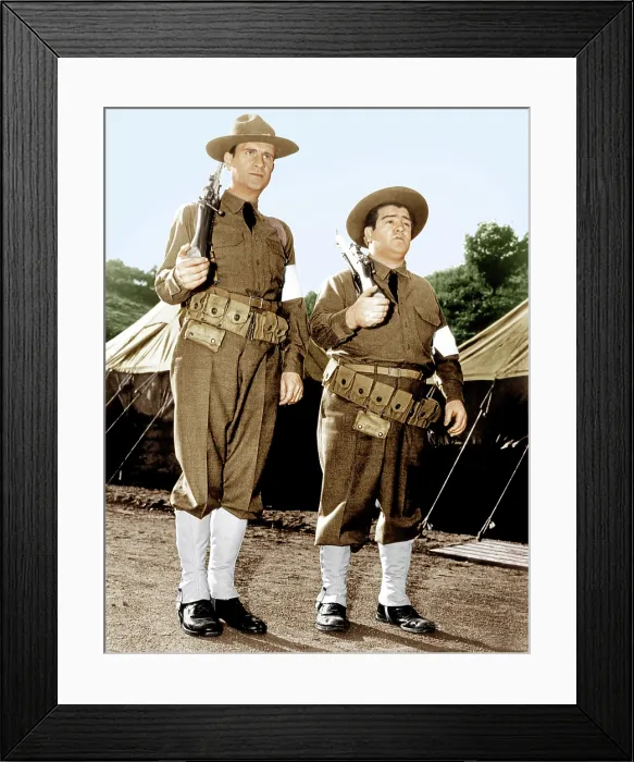 Framed Print : BUCK PRIVATES, from left: Bud Abbott, Lou Costello, (aka Abbott and Costello), 1941 Framed Print : BUCK PRIVATES, from left: Bud Abbott, Lou Costello, (aka Abbott and Costello), 1941