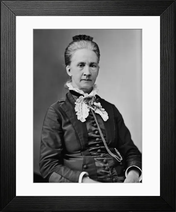 Framed Print : Belva Lockwood (1830-1917), was a lawyer, politician and life long feminist. In 1879, she became the first women to be allowed to practice before the U.S
