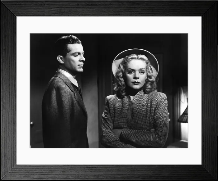 Framed Print : FALLEN ANGEL, Dana Andrews, Alice Faye, 1945. TM and Copyright 20th Century Fox Film Corp. All rights reserved. Courtesy: Everett Collection