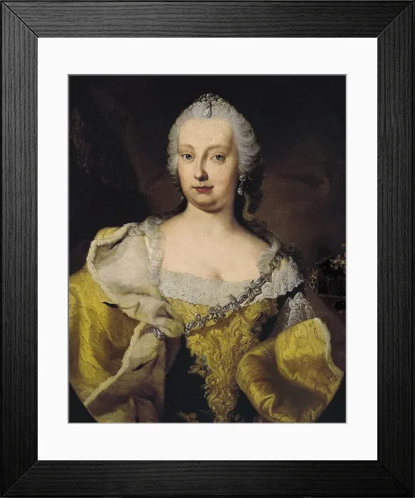 Framed Print : MEYTENS, Martin van (1695-1770). Portrait of Maria Theresa. mid. 18th c. Oil on canvas. ITALY. Padua. Municipal Museum of Padua