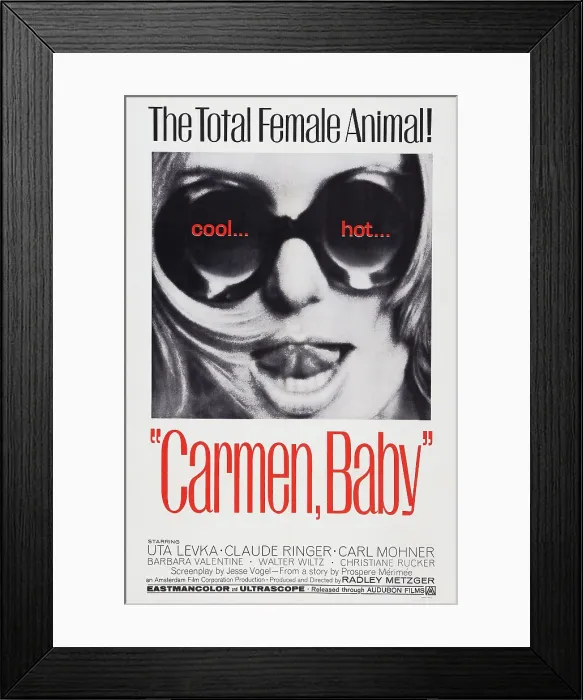 Framed Print : CARMEN, BABY, US poster art, Uta Levka, 1967