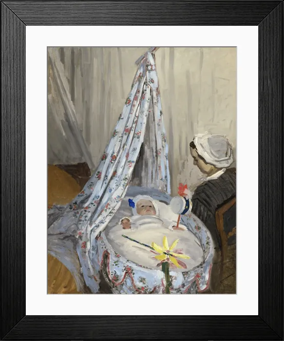 Framed Print : The Cradle-Camille with the Artist's Son Jean, by Claude Monet, 1867, French impressionist painting, oil on canvas Framed Print : The Cradle-Camille with the Artist's Son Jean, by Claude Monet, 1867, French impressionist painting, oil on canvas