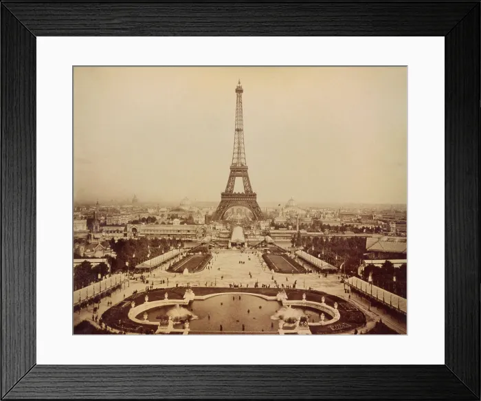 Framed Print : Eiffel Tower and Champ de Mars seen from Trocadero Palace, Paris Exposition, 1889