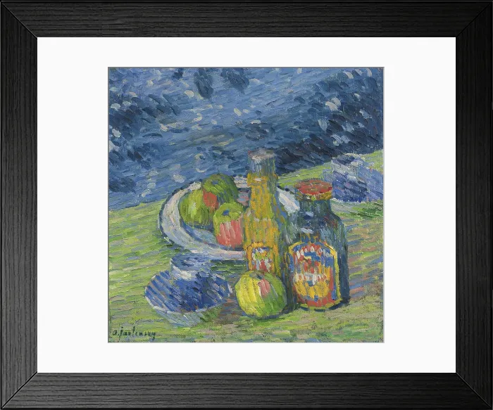 Framed Print : Still Life with Bottles and Fruit, by Alexej von Jawlensky, 1900, Russian painting, oil on canvas Framed Print : Still Life with Bottles and Fruit, by Alexej von Jawlensky, 1900, Russian painting, oil on canvas