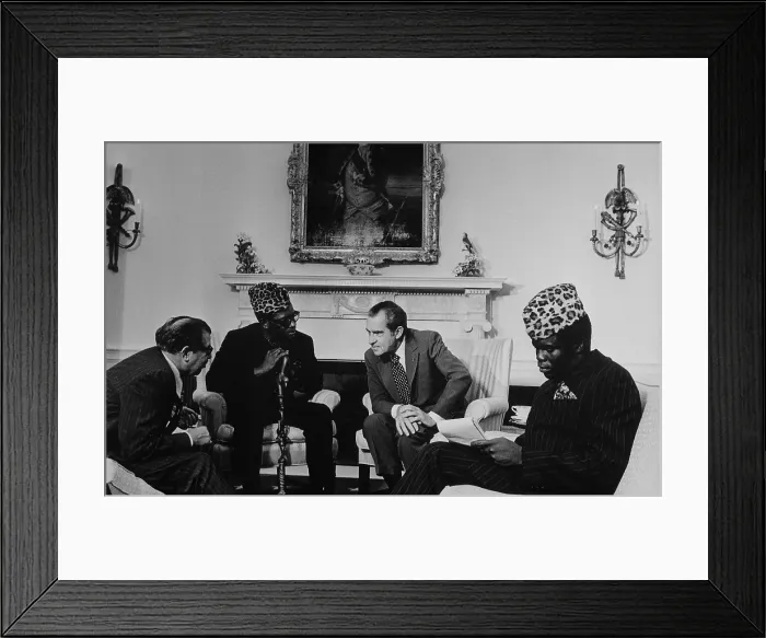 Framed Print : President Nixon meeting with President Mobutu Sese Seku on Oct. 10 1973 Framed Print : President Nixon meeting with President Mobutu Sese Seku on Oct. 10 1973