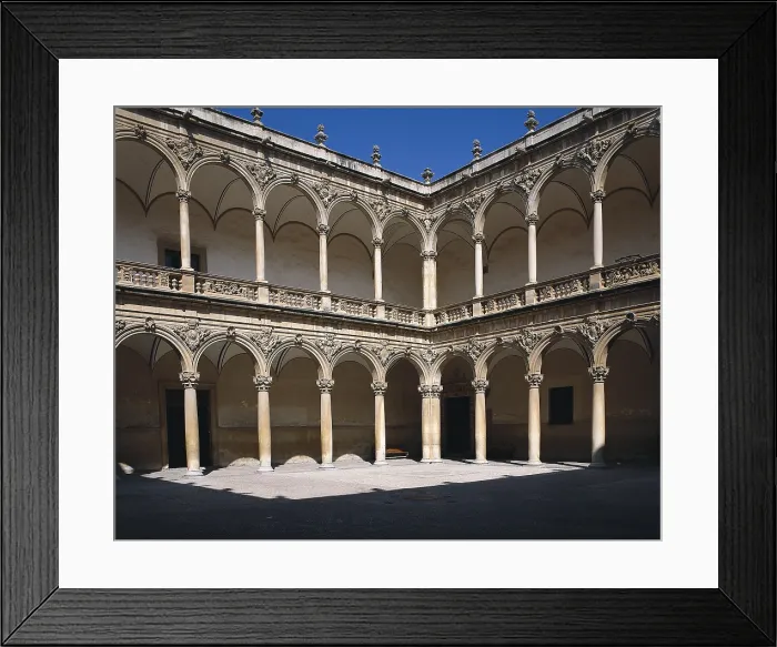 Framed Print : SPAIN. VALENCIAN COMMUNITY. ALICANTE. Orihuela. Cloister of the church of Santo Domingo (17th c.). Ancient literary university. Renaissance art. Architecture. - J