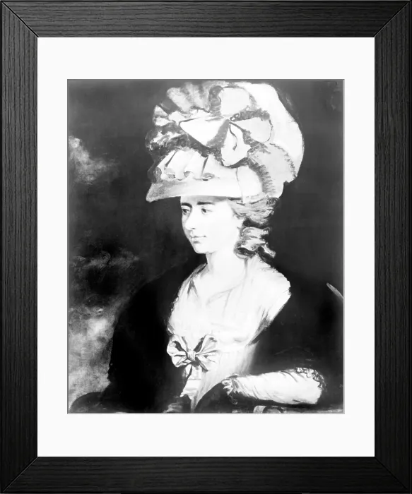 Framed Print : Fanny Burney (1752-1840), wrote 'Evelina' (1778), a novel of social life among the prosperous classes of 18th century England