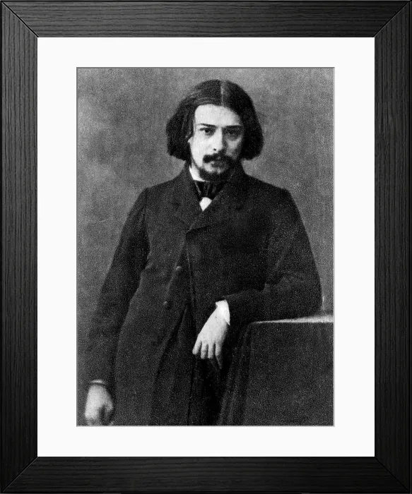 Framed Print : Alphonse Daudet (1840-1897) French novelist and short story writer. 1869