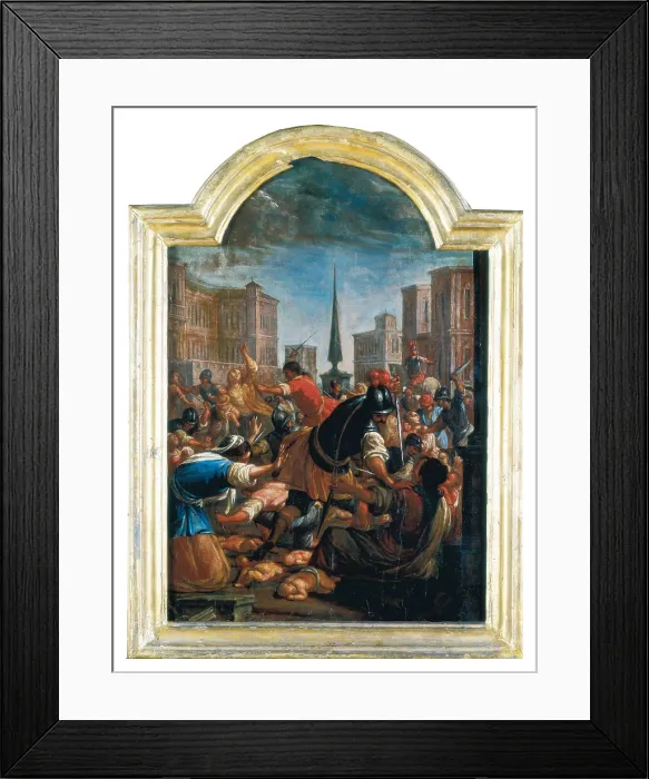 Framed Print : VILADOMAT i MANALT, Antoni (1678-1755). Massacre of the Innocents. Oil on canvas. SPAIN. Barcelona. Sant Jordi Catalan Royal Academy of Fine Arts. - P