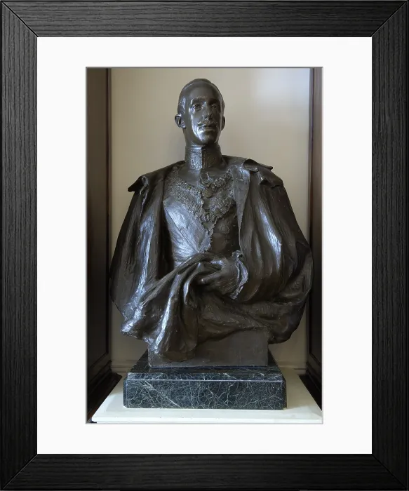Framed Print : ALFONSO XIII (1886-1941). King of Spain (1886-1931). Statue in Magdalena Palace, which was the King's summer palace. Sculpture. SPAIN. Santander