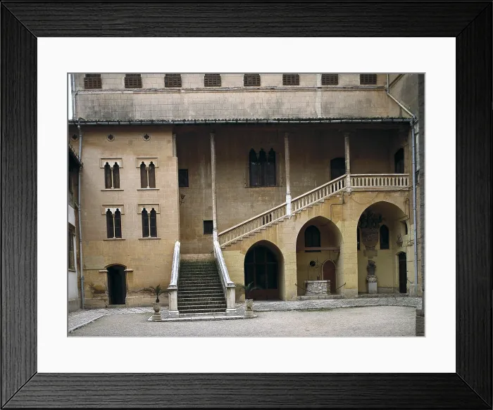 Framed Print : SPAIN. VALENCIAN COMMUNITY. VALENCIA. Gandia. Ducal Palace of the Borja, where Saint Francis of Borja was born. Renaissance art. Architecture. - J