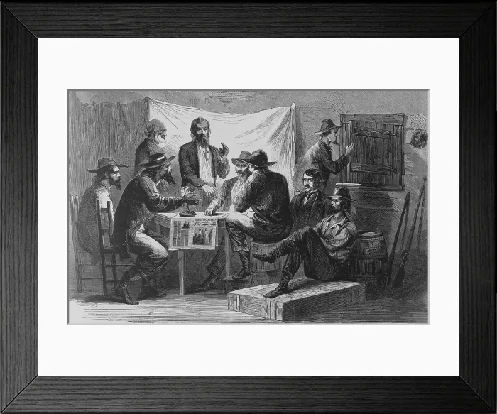 Framed Print : Nine men at a secret meeting of southern unionists Framed Print : Nine men at a secret meeting of southern unionists