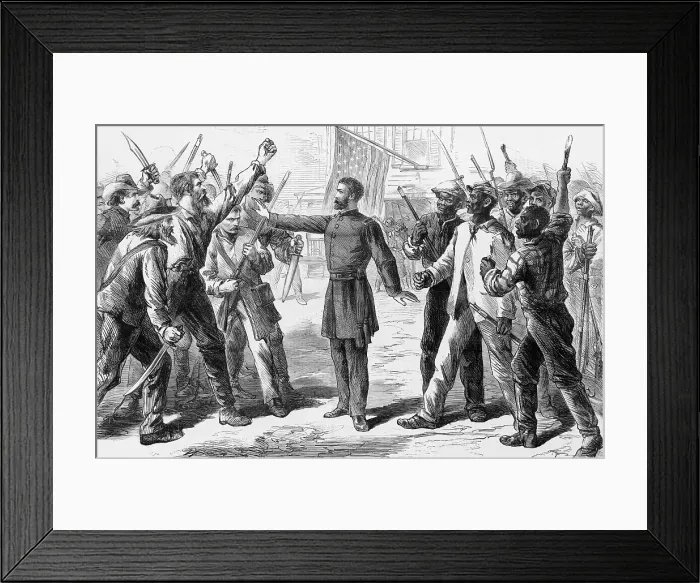 Framed Print : The Freedmen's Bureau was established by Congress in March 1865 to support ex-slaves and facilitate their education, work, and resettlement